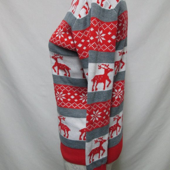 Camii Mia Boys Christmas Holiday Sweater Jumper Reindeer  Size Sz Large Lg L - Picture 5 of 8
